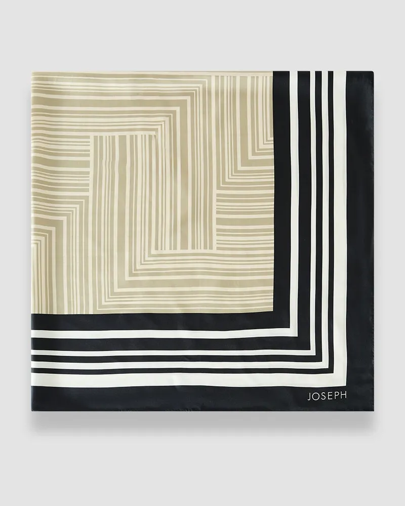 Joseph Nixie Large Silk Scarf Beige