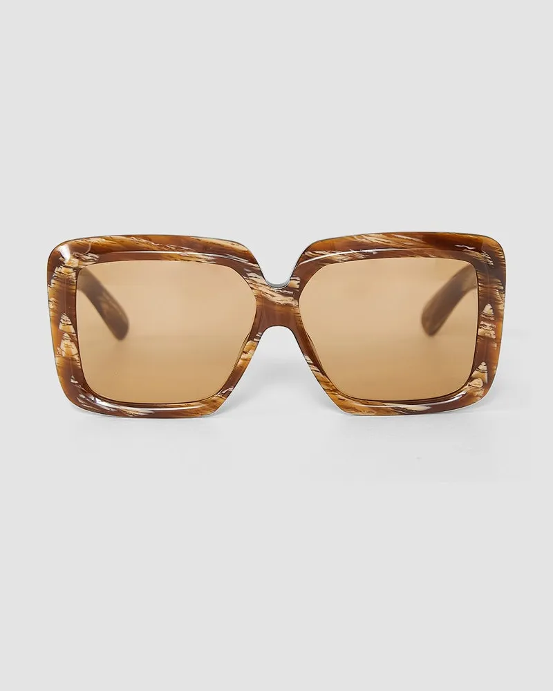 Joseph Square Sunglasses Beige