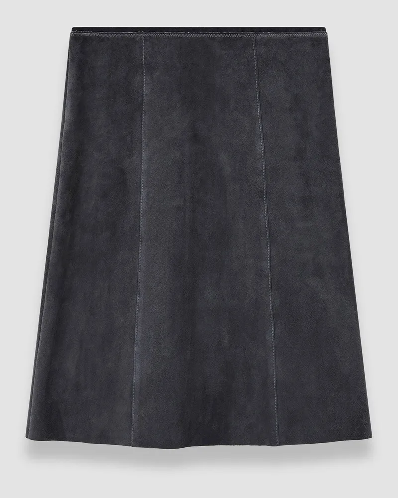 Joseph Nicole Suede Stretch Skirt Grey