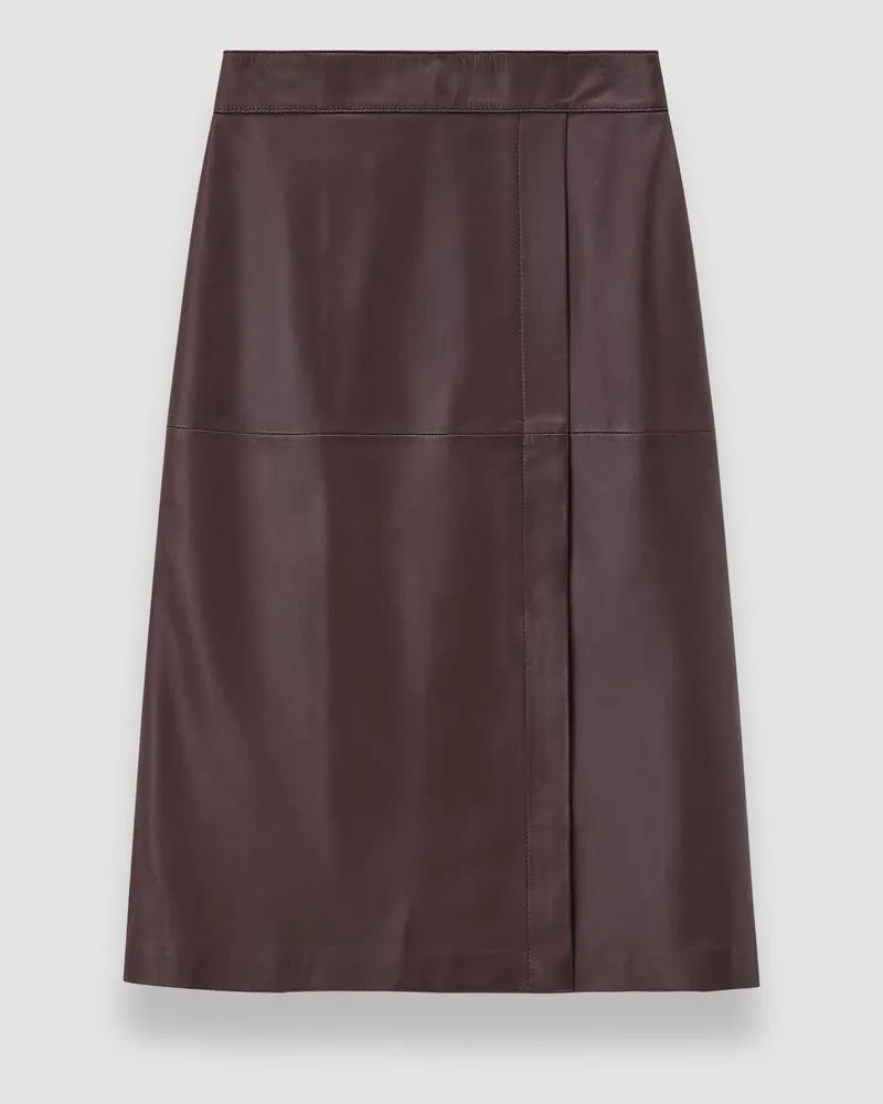 Joseph Sèvres Nappa Leather Skirt Purple