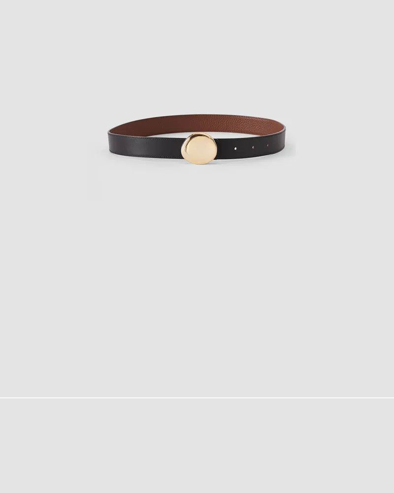 Joseph Maeva Reversible Leather Belt Black