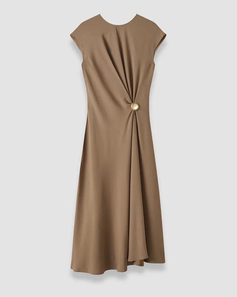 Joseph Taipan Crepe Dress - Shorter Brown