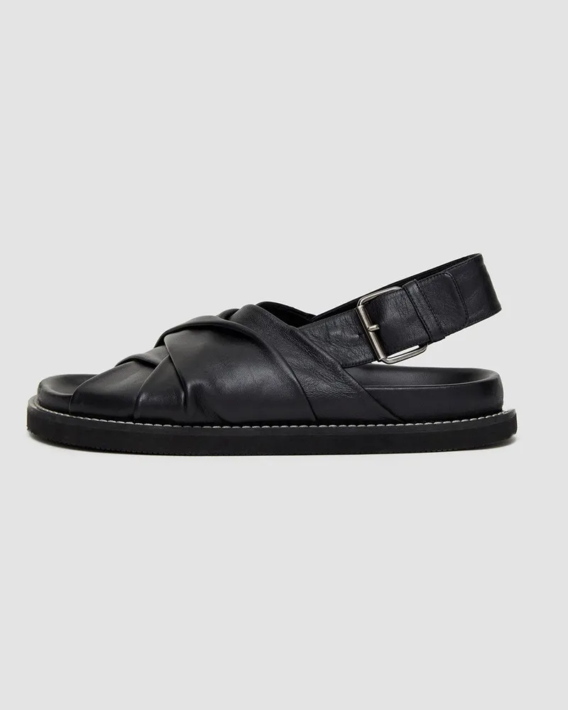 Joseph Leather Jazzy Strap Sandals Black