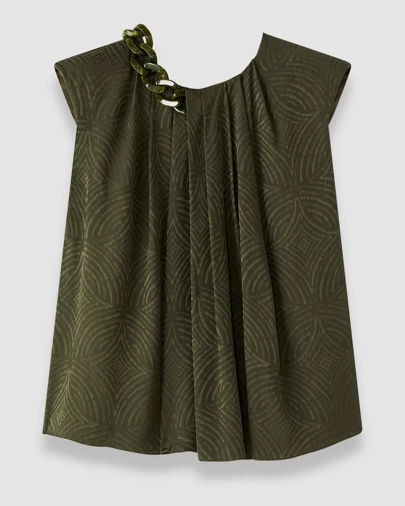 Joseph Taddart Jacquard Silk Top - 44 