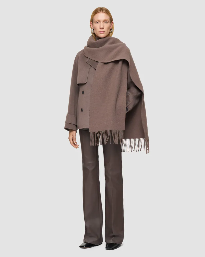 Joseph Cecile Wool Scarf Brown