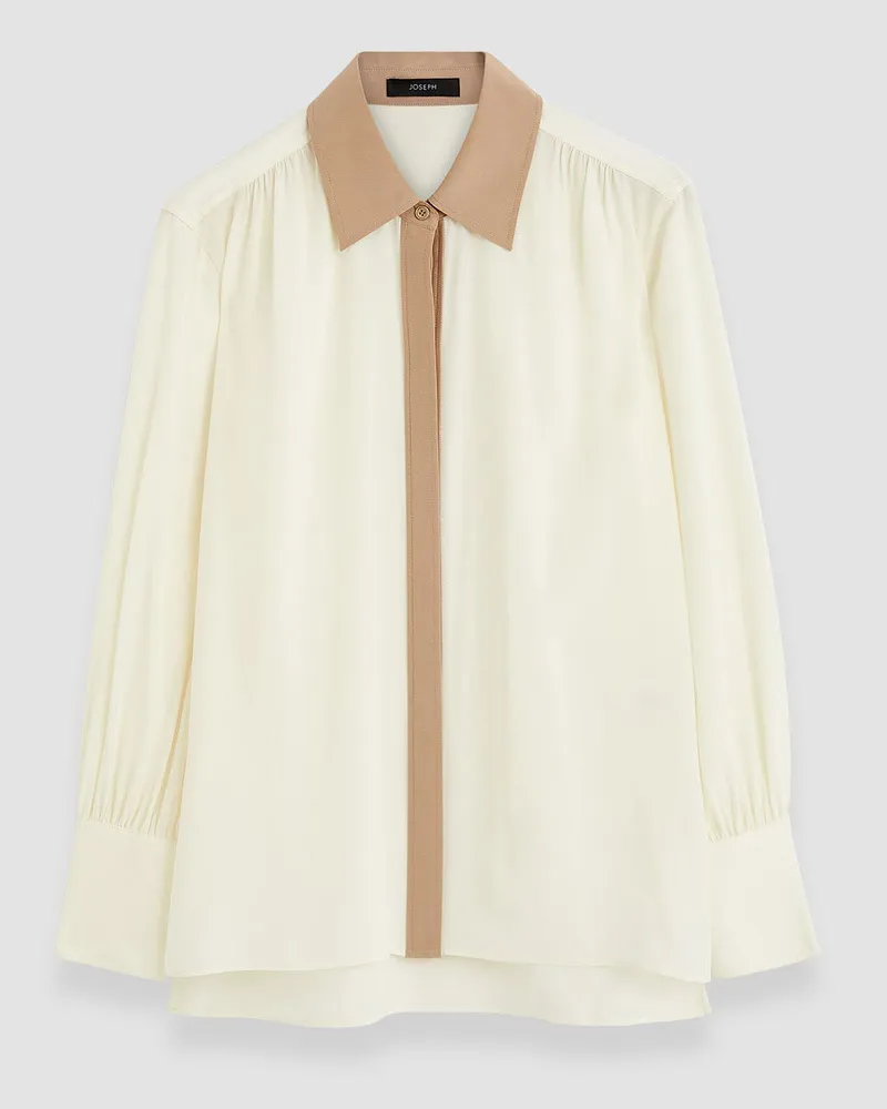 Joseph Evora Silk Crepe de Chine Colour Block Blouse - 44 