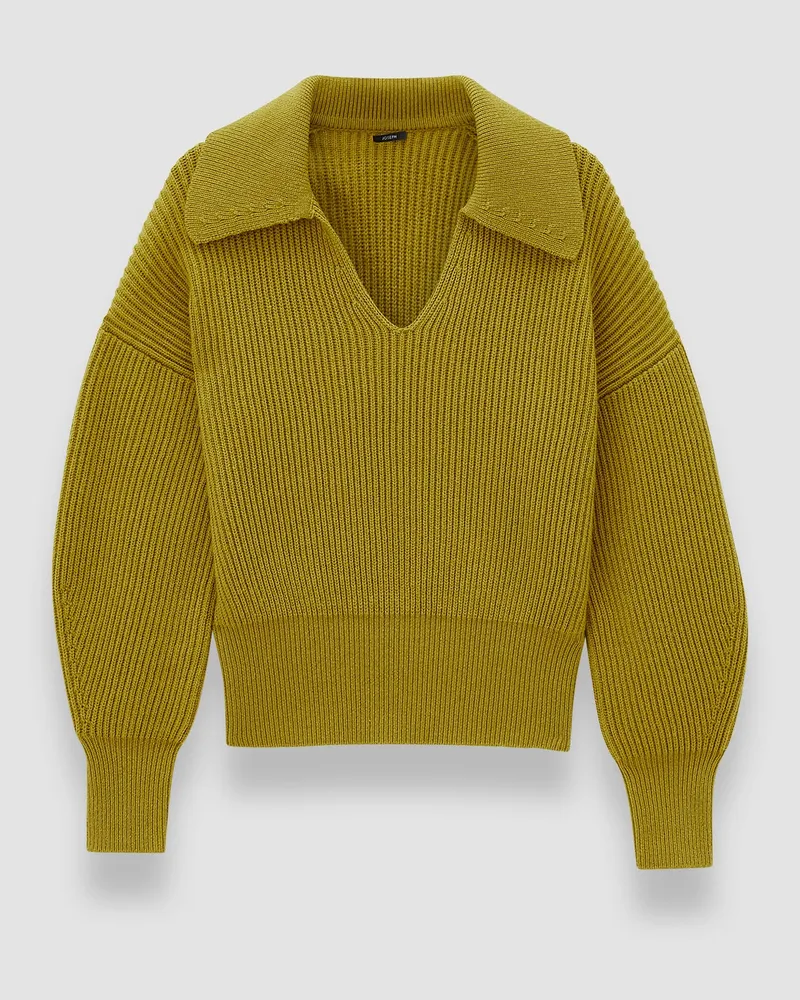 Joseph Light Cardigan Stitch Open Neck Jumper - XXS 