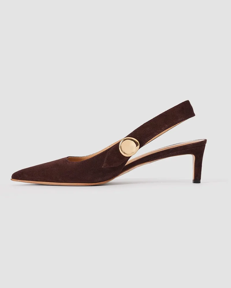 Joseph Cleo Suede Slingback Shoes Purple