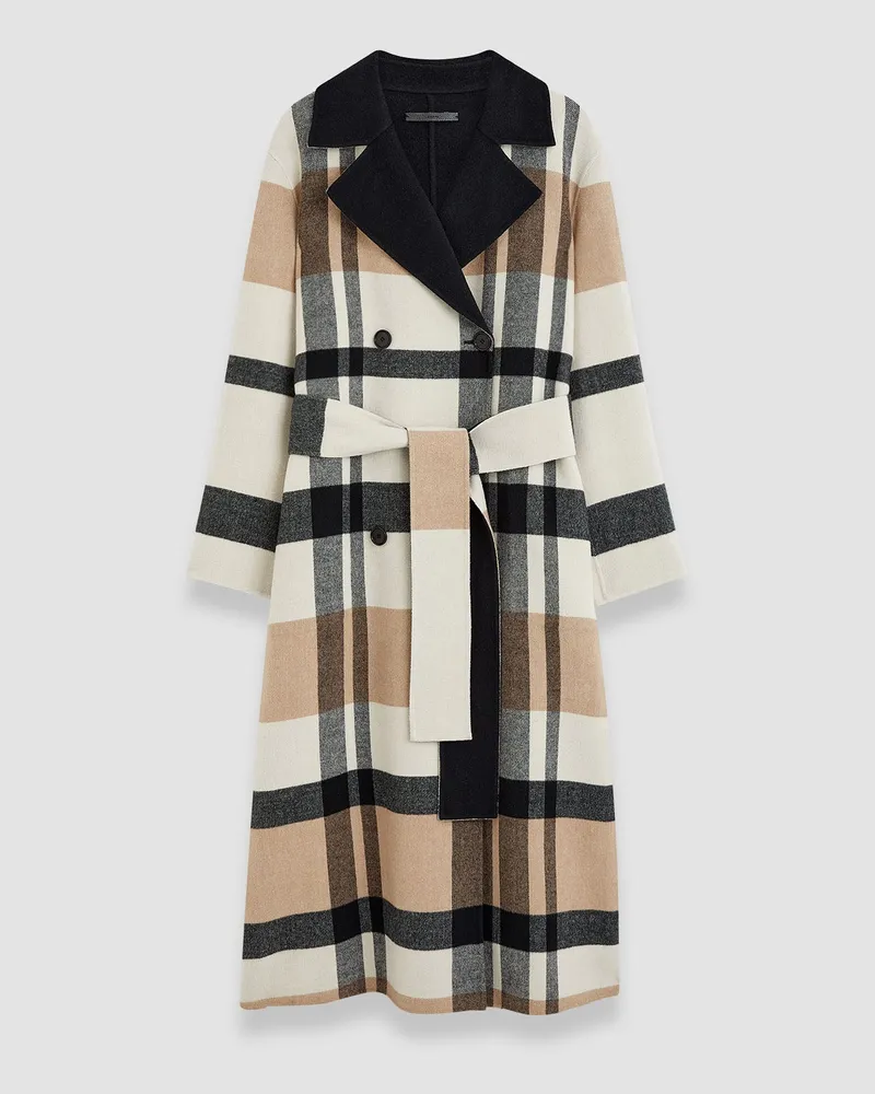 Joseph Merton Reversible Check Wool Coat - 44 