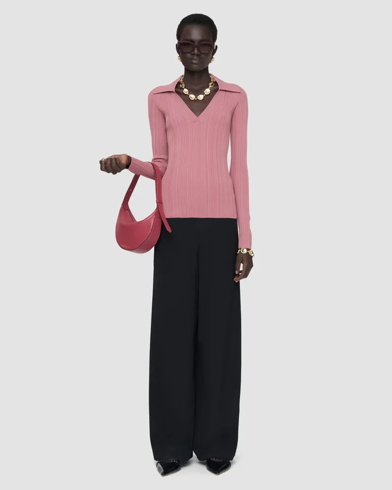 Joseph Chelia Plissé Knit Top - XXS 