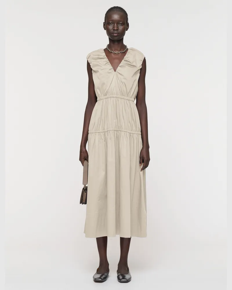 Joseph Sembat Cotton Sateen Dress Beige