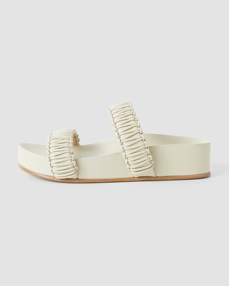 Joseph Isha Braided Leather Sandals Beige
