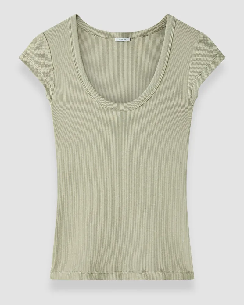 Joseph Saba Cotton Rib Top - XXS 