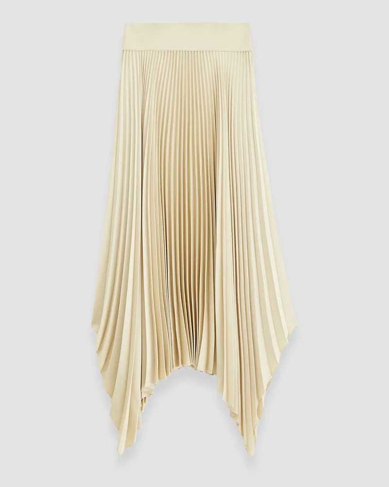 Joseph Ade Knit Weave Plissé Skirt - Shorter Beige