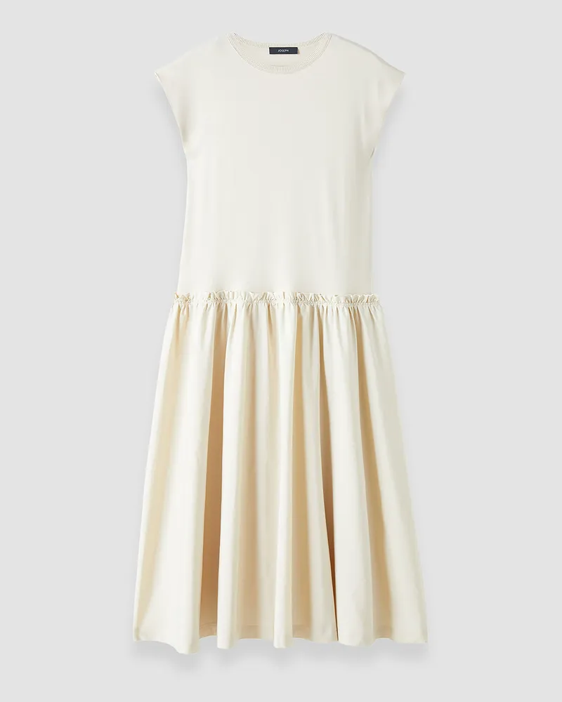Joseph Cotton Poplin Jersey Dress White