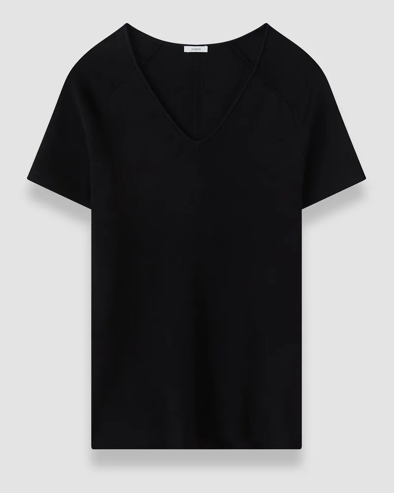Joseph Elly Silk Stretch V Neck Top - XXS 