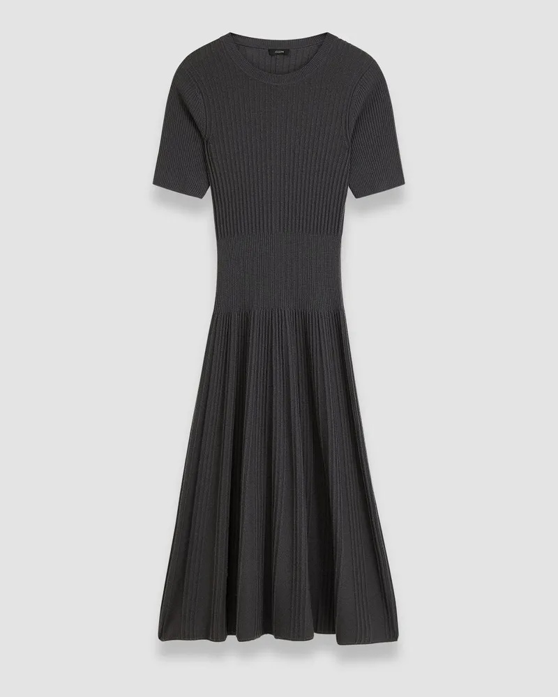 Joseph Merino Rib Dress - Regular Grey