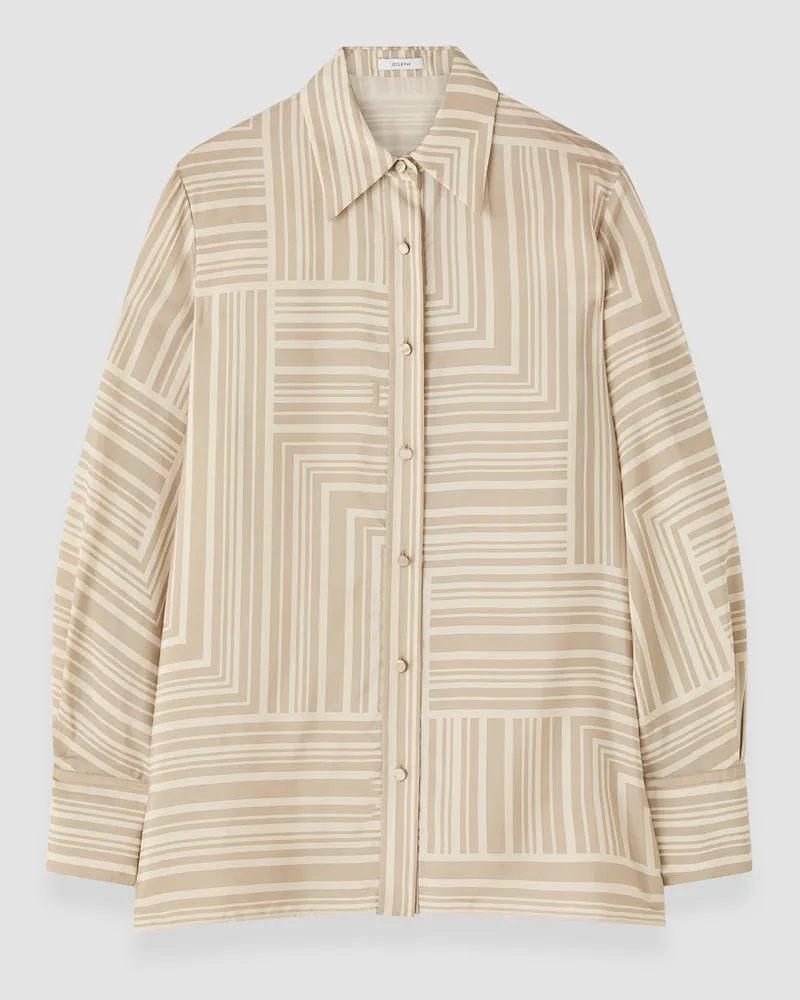 Joseph Atlan Printed Silk Blouse - 46 