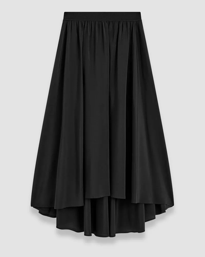 Joseph Violet Crepe de Soie Silk Skirt - Regular Black