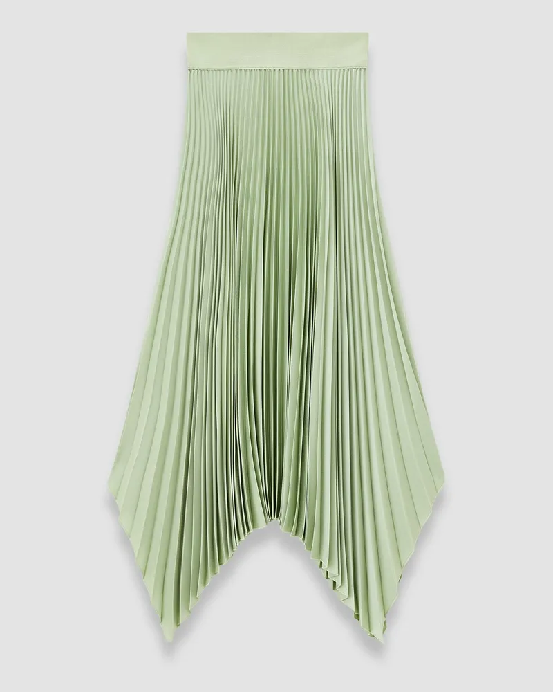 Joseph Ade Knit Weave Plissé Skirt - Shorter Green