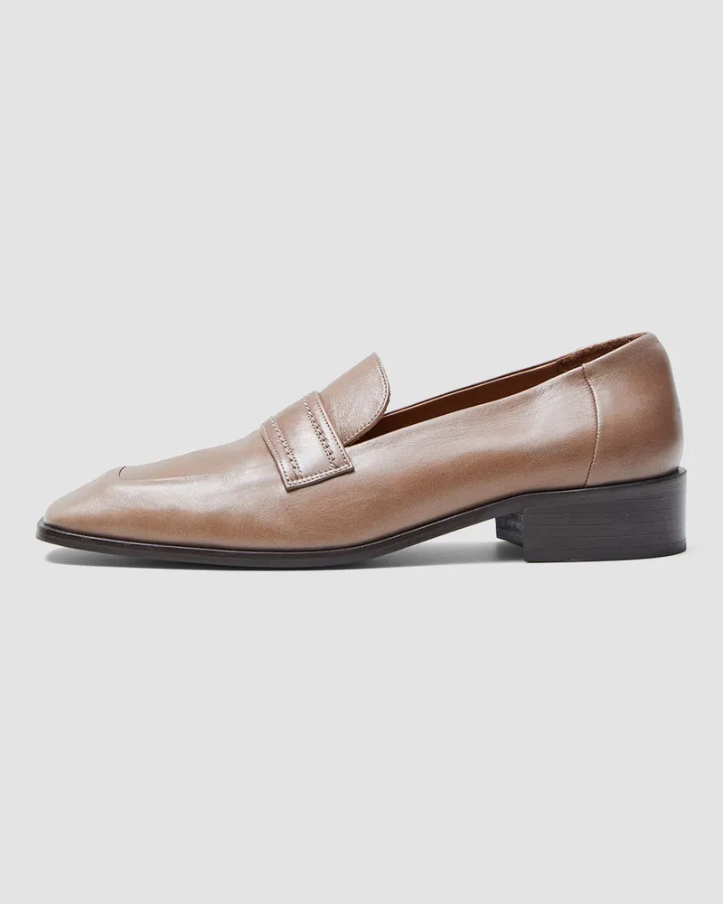 Joseph Leather Penny Loafers Brown