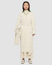 Joseph Alcove Intarsia Knitted Coat Pale