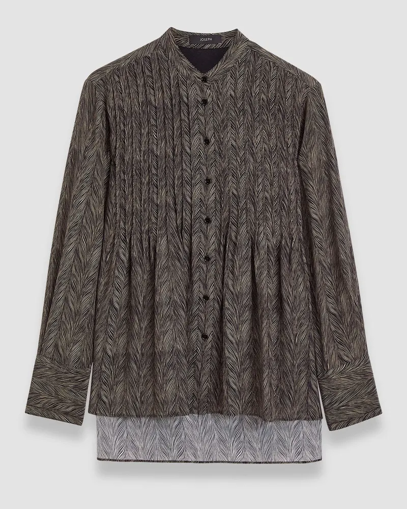 Joseph Albin Crepe de Chine Print Silk Blouse - 42 