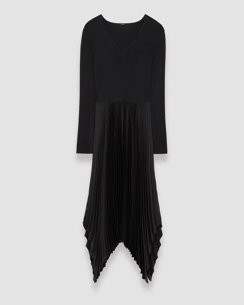 Joseph Knit Weave Plissé Dubois Dress - Shorter Black