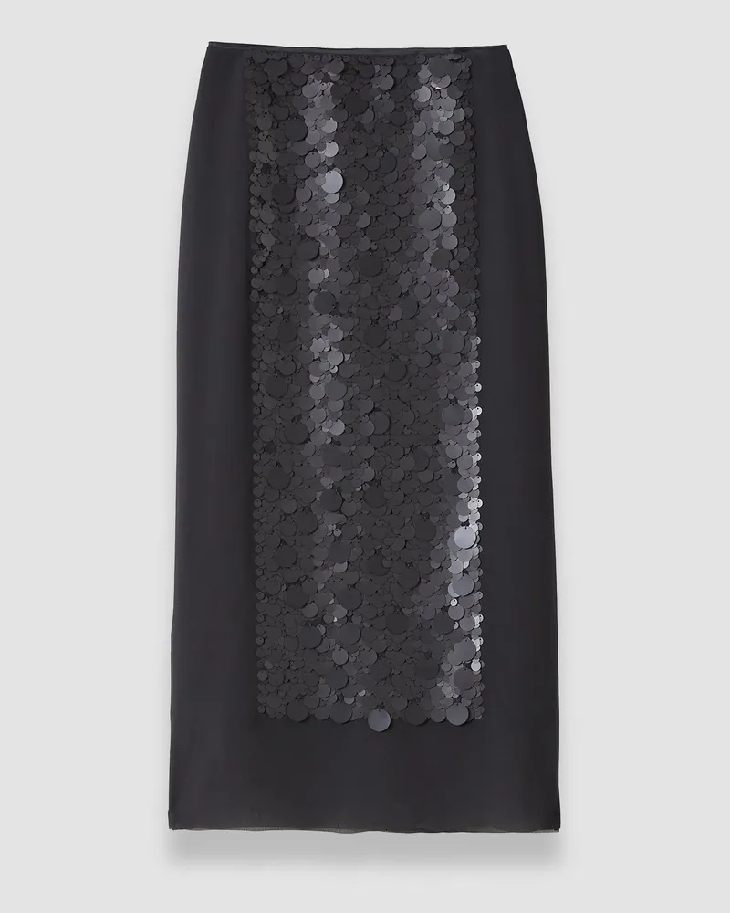 Joseph Cambo Chiffon Sequin Skirt Black