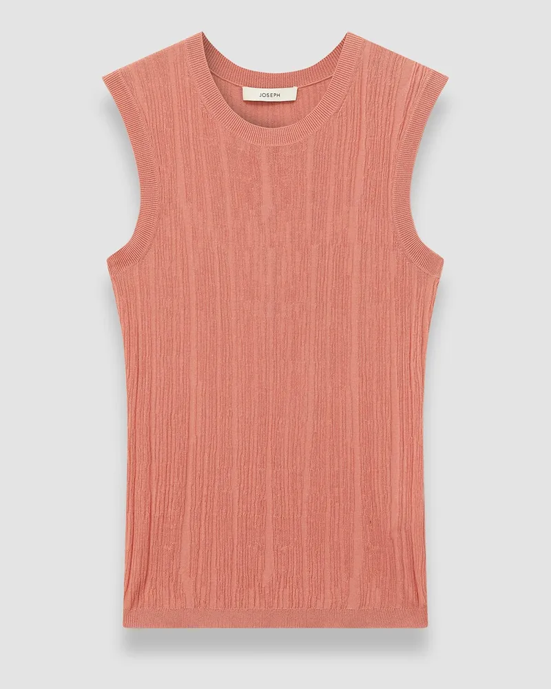 Joseph Calife Silk Cotton Rib Vest - XXS 