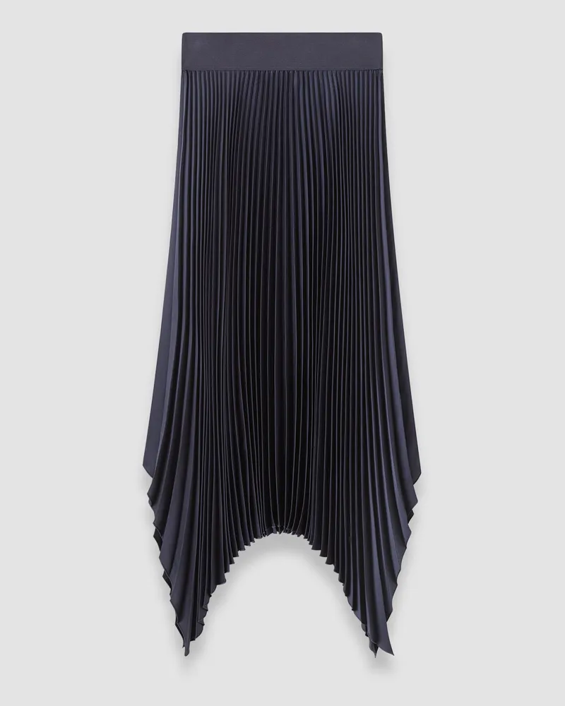 Joseph Ade Knit Weave Plissé Skirt - Shorter Blue