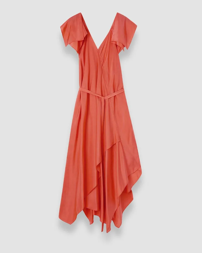 Joseph Plumet Habotai Silk Dress - Shorter Orange
