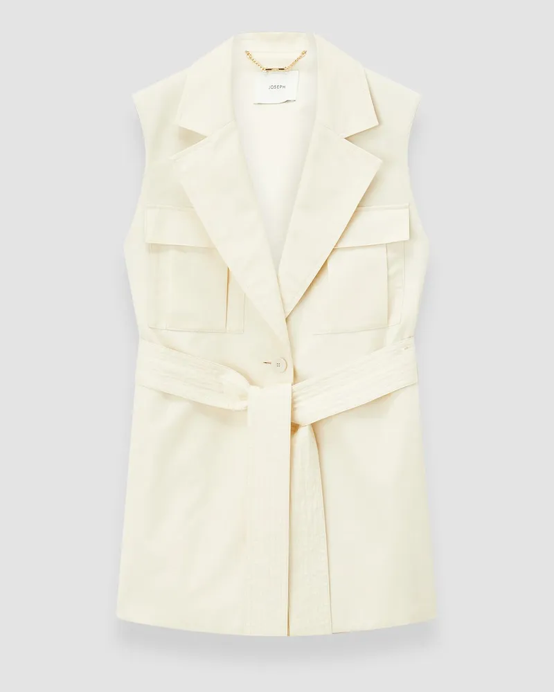 Joseph Diafa Cotton Linen Sleeveless Jacket - 42 