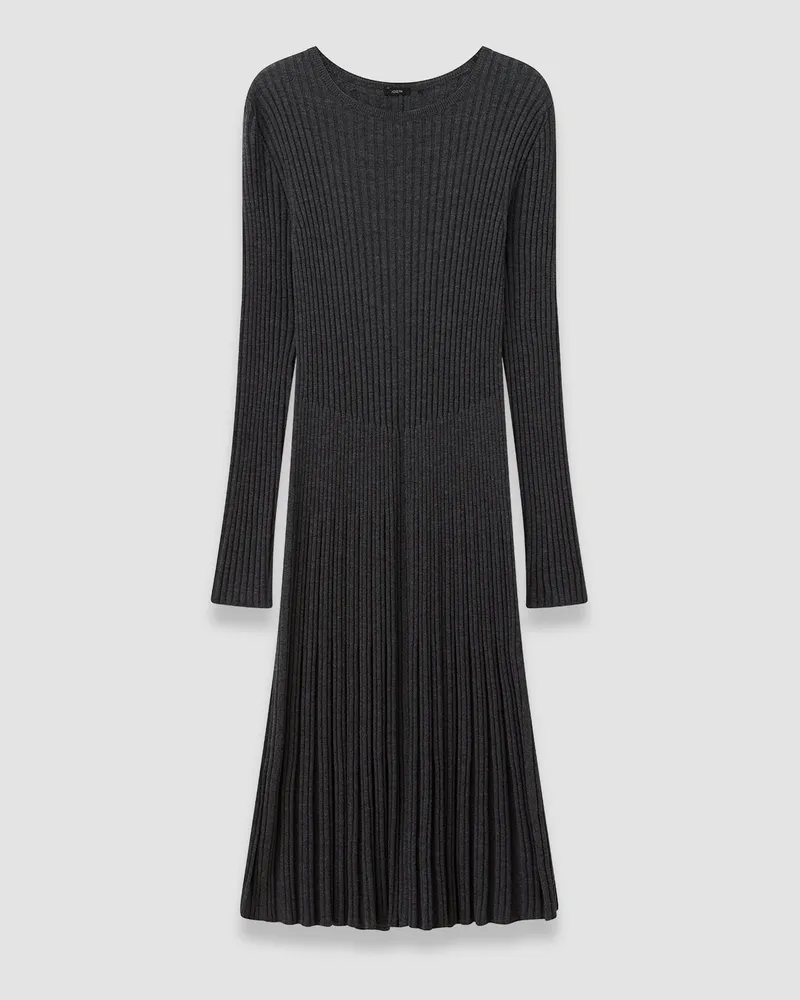 Joseph Merino Rib Knit Dress Grey