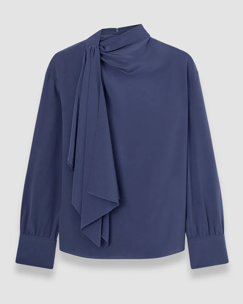 Joseph Juliana Crepe de Chine Knot Silk Blouse - 44 