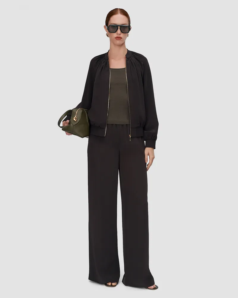 Joseph Mira Satin Twill Bomber Jacket - 48 