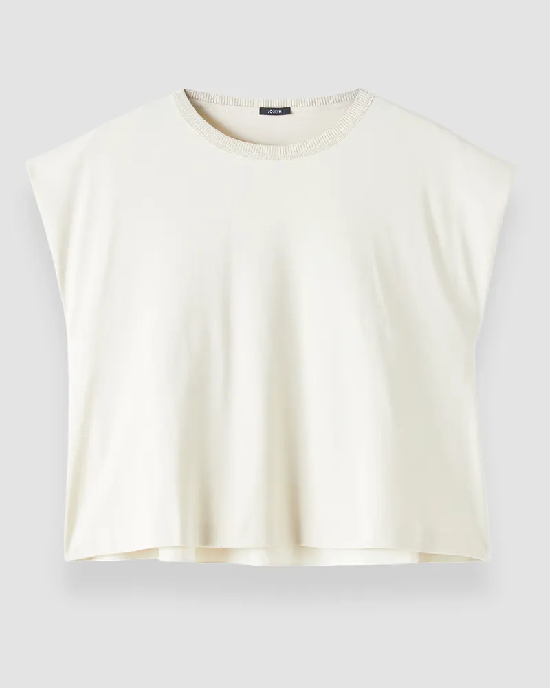 Joseph Cotton Poplin Jersey Round Neck T-Shirt - 40 