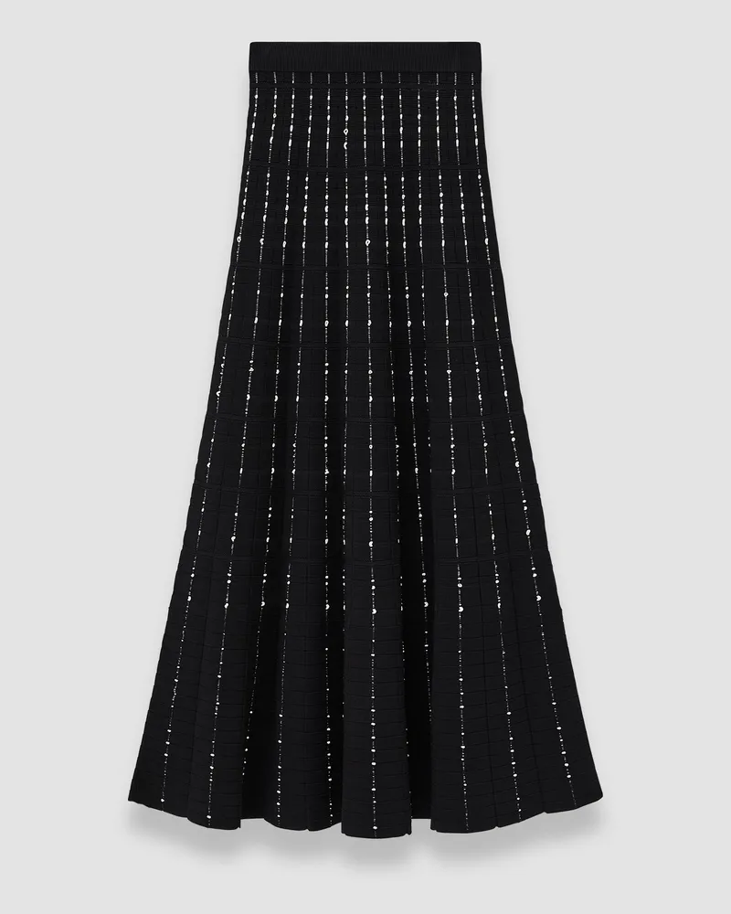 Joseph Fragmented Stripes Skirt Black
