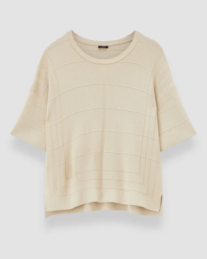 Joseph Viscose Grid Knit T-Shirt - XXS 