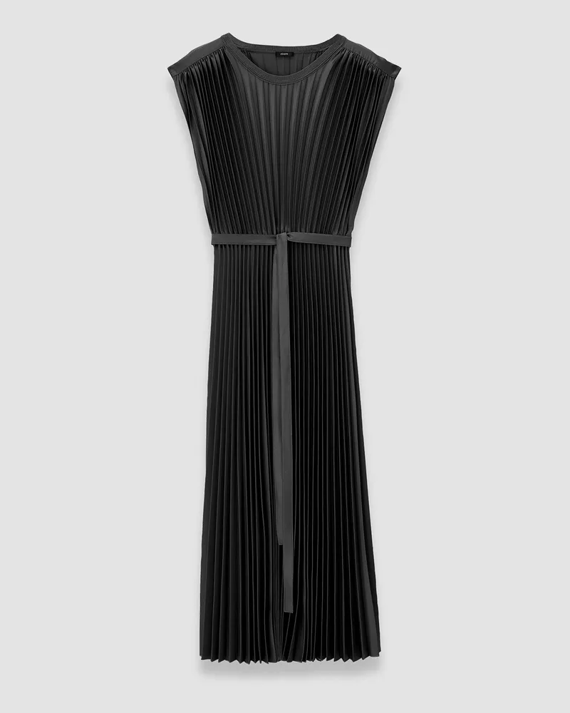 Joseph Volta Knit Weave Plissé Dress Grey