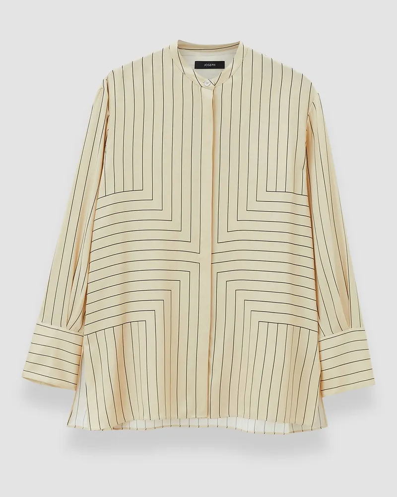 Joseph Athena Geometric Print Silk Blouse - 40 