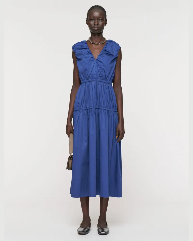Joseph Sembat Cotton Sateen Dress Blue