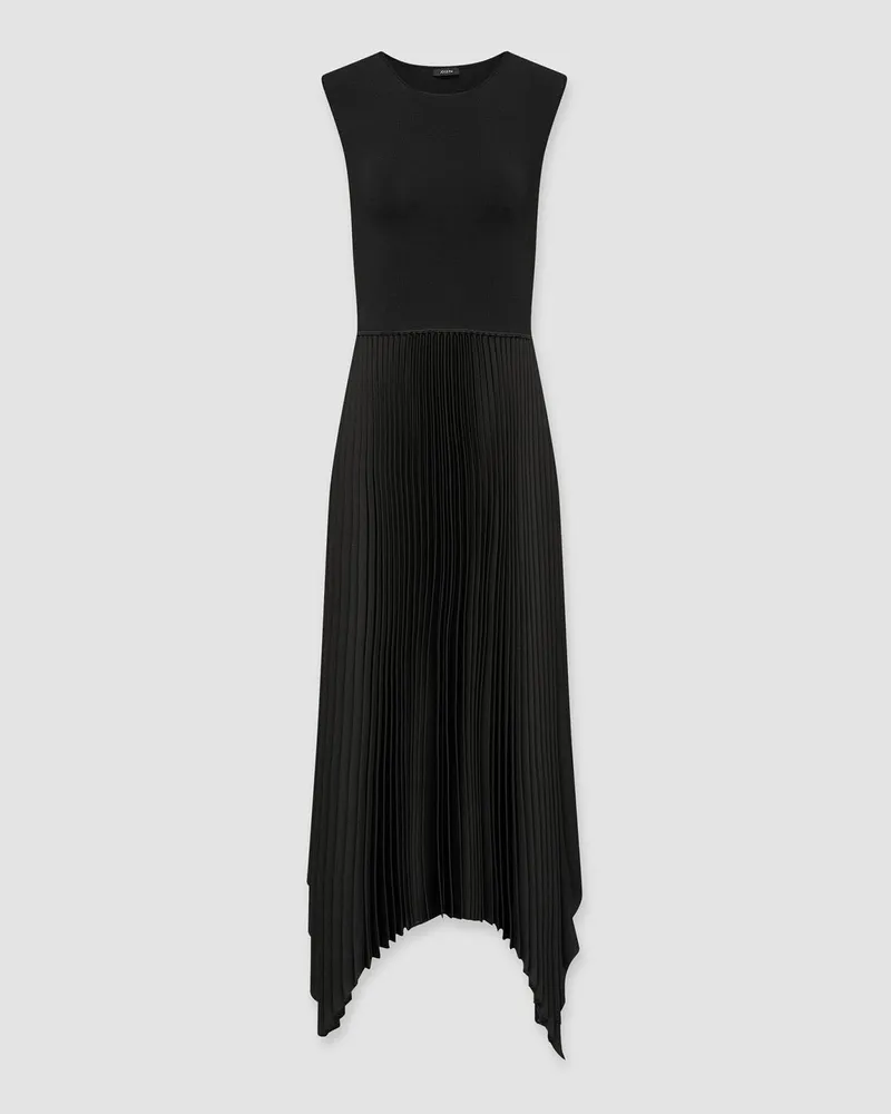 Joseph Knit Weave Plissé Dera Dress - Shorter Black