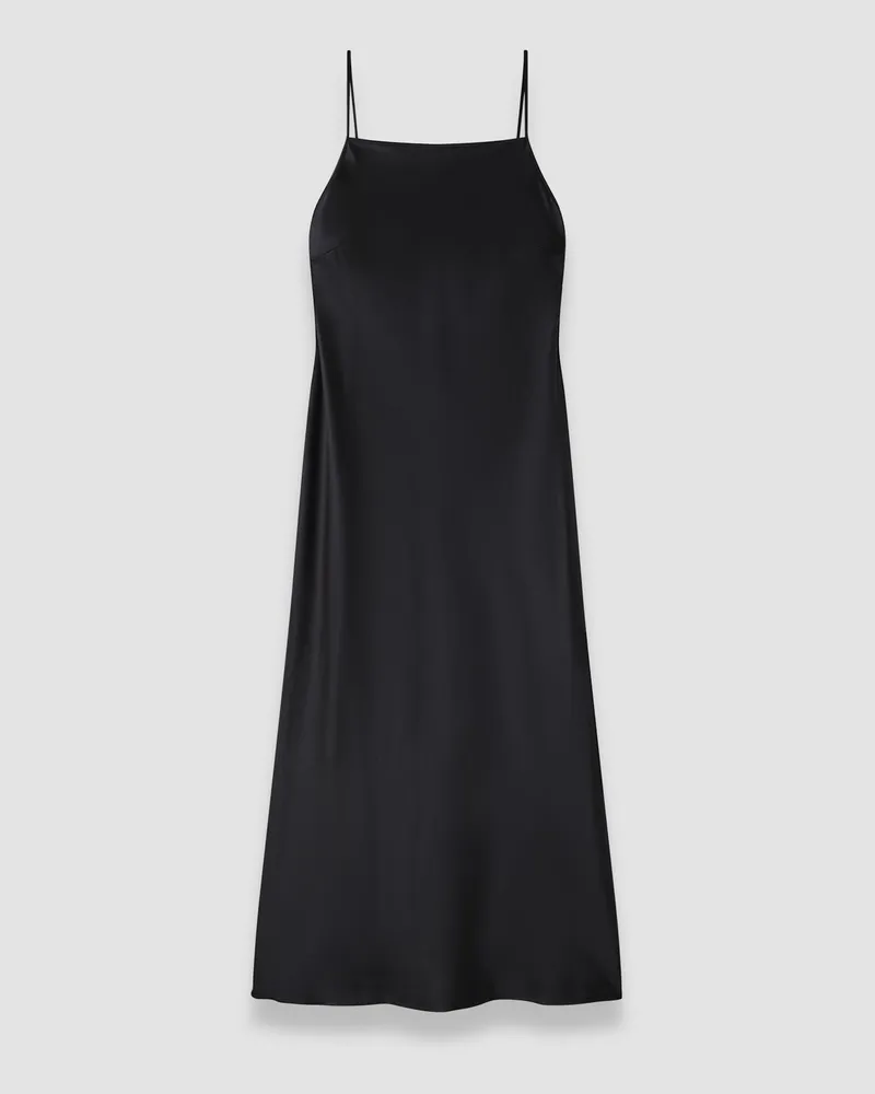 Joseph Cloe Silk Satin Dress Black