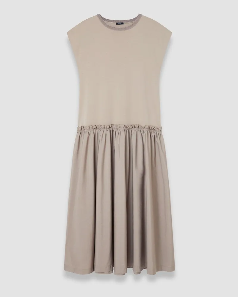 Joseph Cotton Poplin Jersey Dress Grey