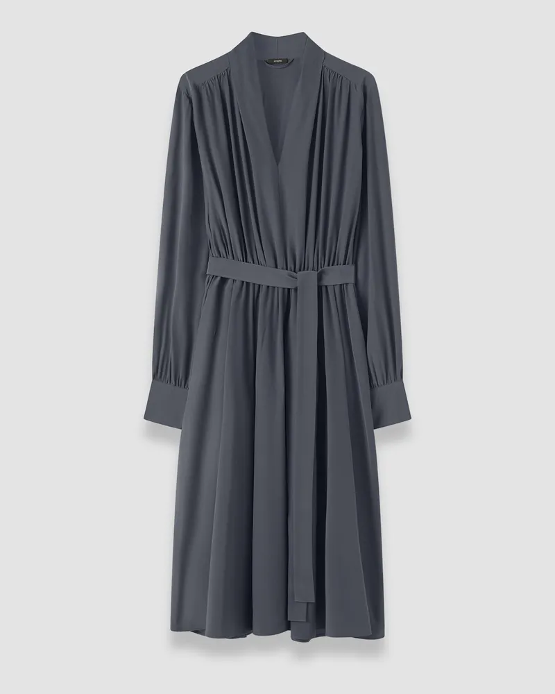Joseph Severin Crepe de Chine Silk Dress Grey
