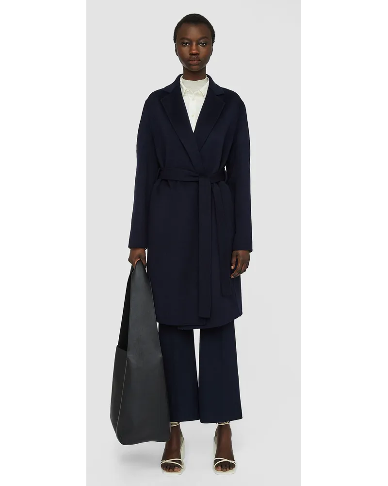 Joseph Double Face Cashmere Cenda Long Coat Navy