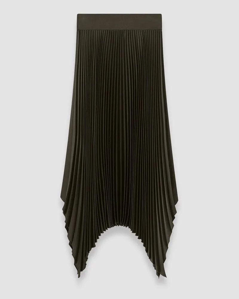 Joseph Ade Knit Weave Plissé Skirt - Shorter Green