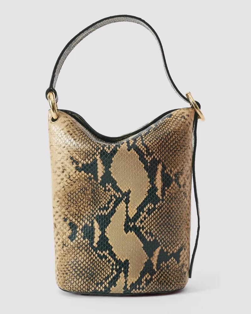 Joseph Mini Bucket Snake Leather Bag - One Size 