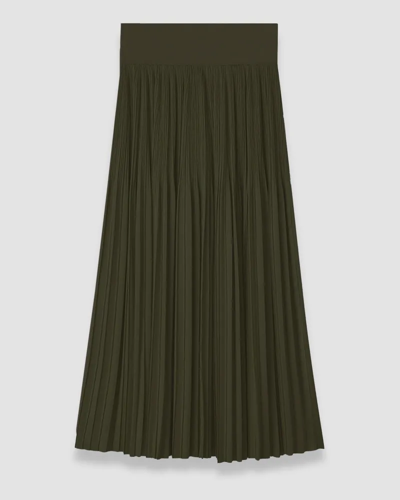 Joseph Rabat Pleated Satin Skirt - Shorter Green